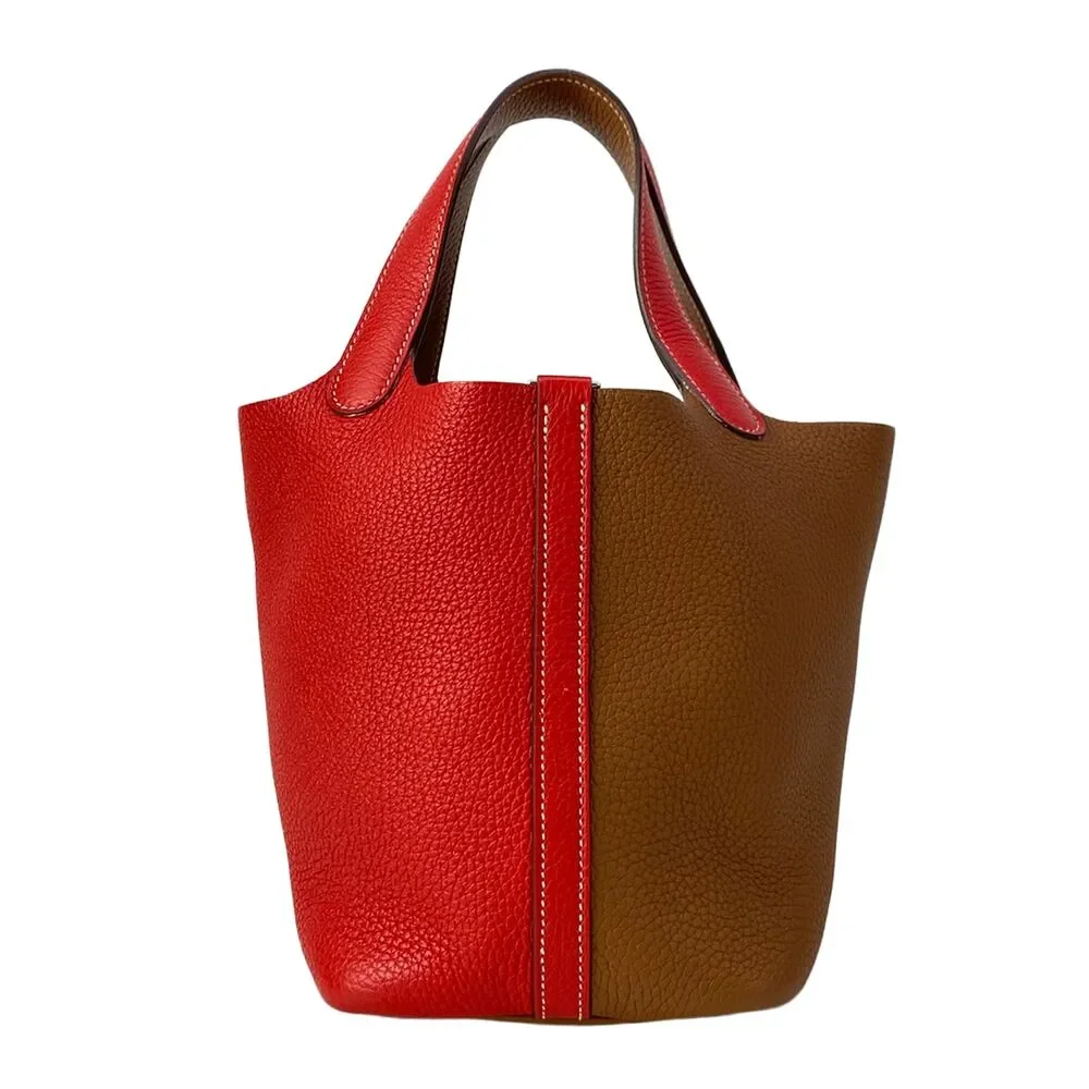 Hermès Picotin Lock Ccossack PM Handbag Rouge Coeur Gold